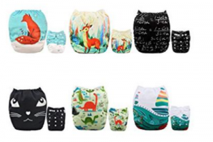 colorful print cloth diapers