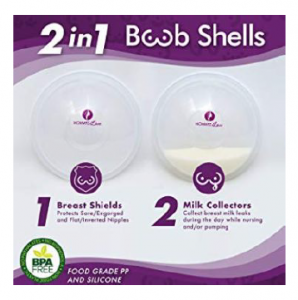 package for 2-in-one reusable shells for keeping excess breast-milk